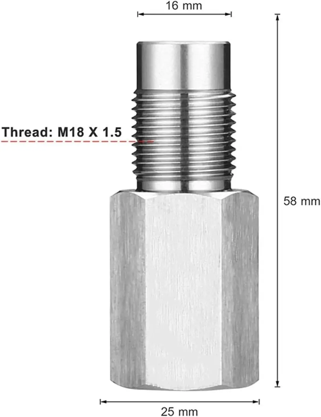 M18*1,5 Sauerstoffsensor-Adapter für Autoteile Leistungsstarkes Auto-Zubehör – Detail 4