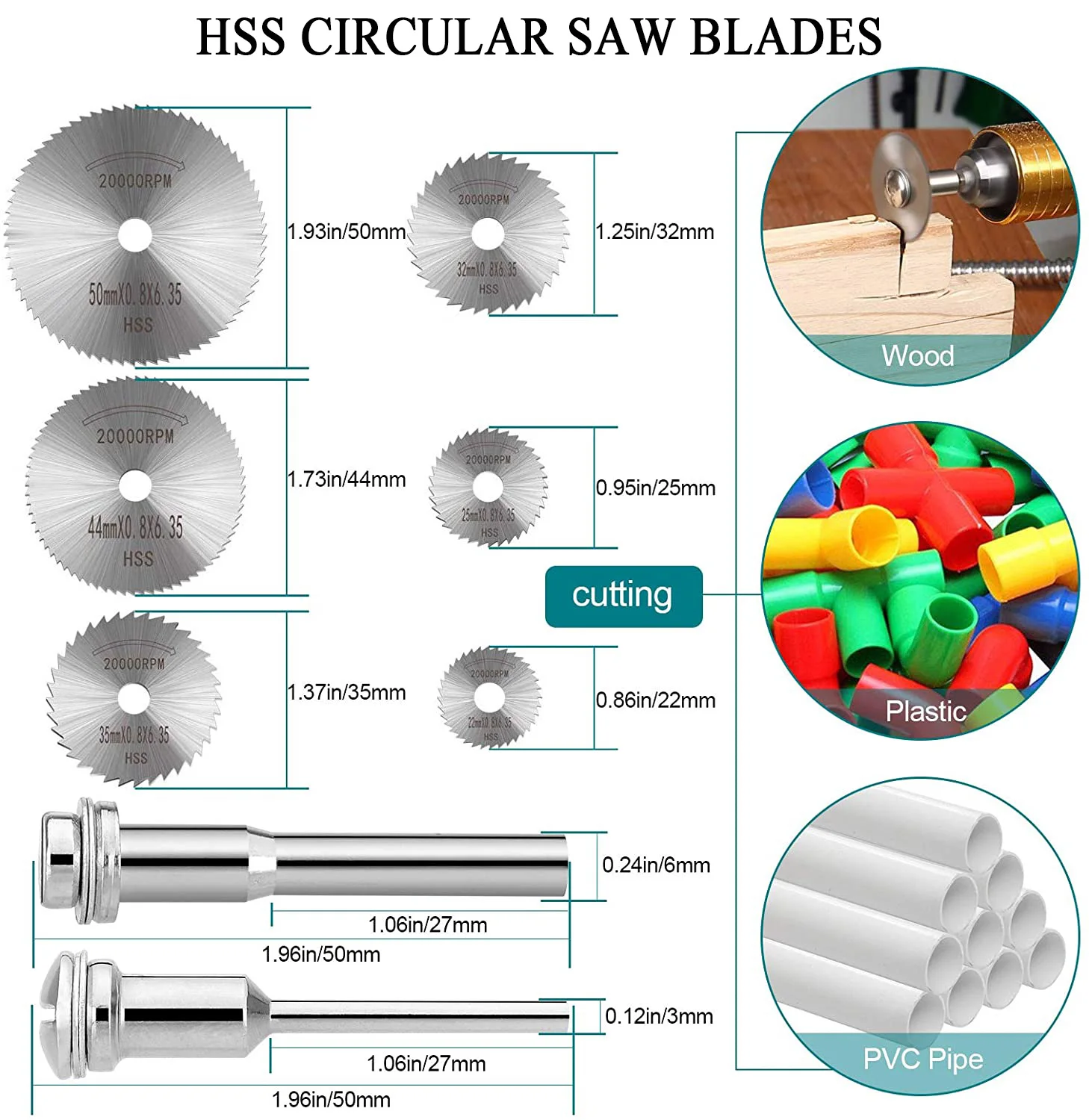 32pcs Cutting Discs Rotary Tool Set Perfect for DIY Crafts/Cutting Wood/Metal/Plastic/Glass & Stone! For Your Dremel Rotary Tool