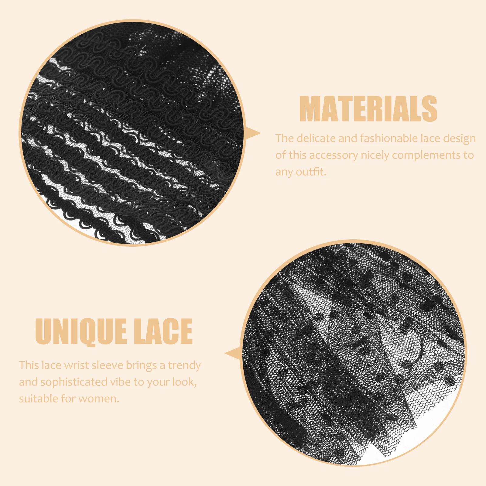 

1Pair Lace Wrist Cuffs Detachable Decorative False Sleeves for Women Dress Accessories Elegant Floral Lace Wristbands