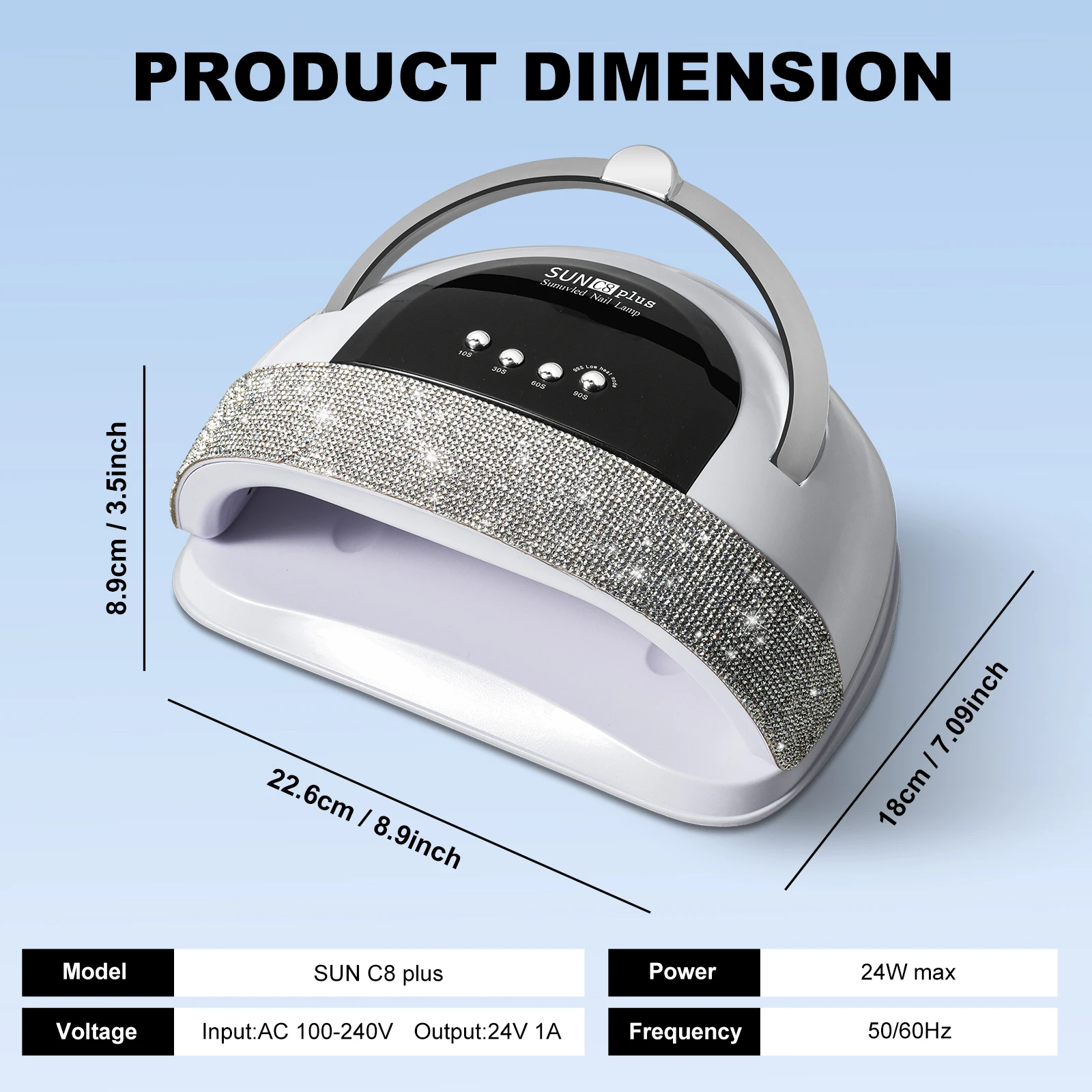 Professionele UV-nagellamp 57 LED gel nagellakdroger met 4 timer automatische sensor manicure uithardende nagellamp voor salongereedschap