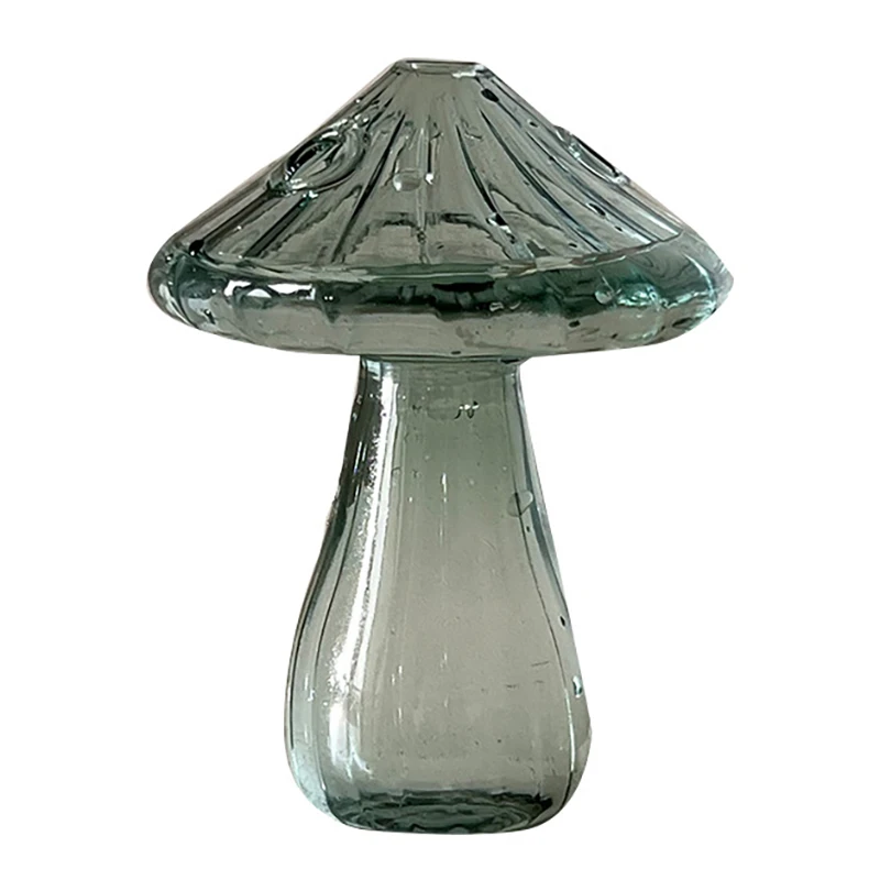 Jarrón de vidrio con forma de seta, botella de aromaterapia, flor hidropónica creativa para el hogar, adorno de mesa de decoración Simple