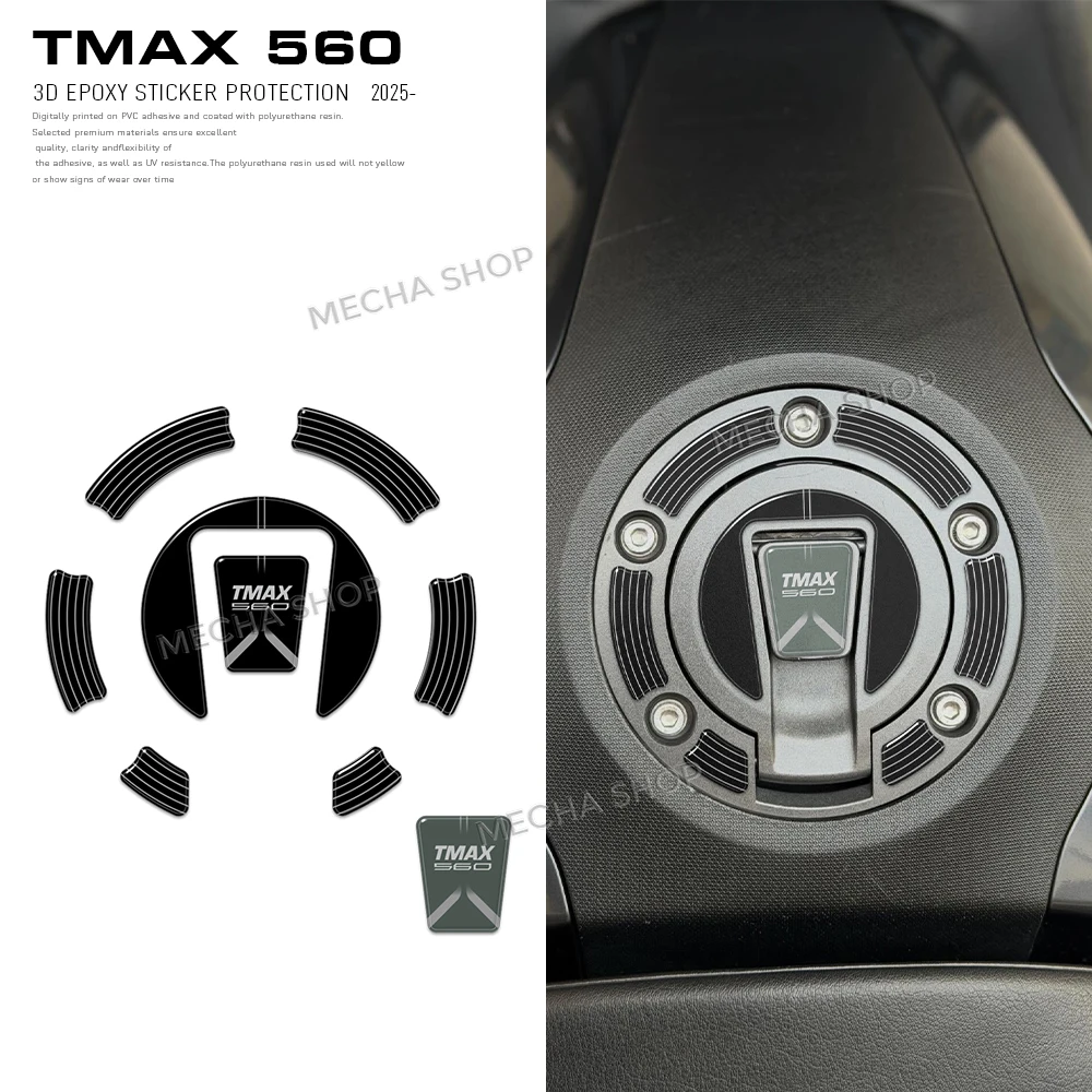 

For TMAX560 2022 2023 2024 2025 T max560 2026 3D Resin Sticker Decal Tank Pad Cover Protection Kit