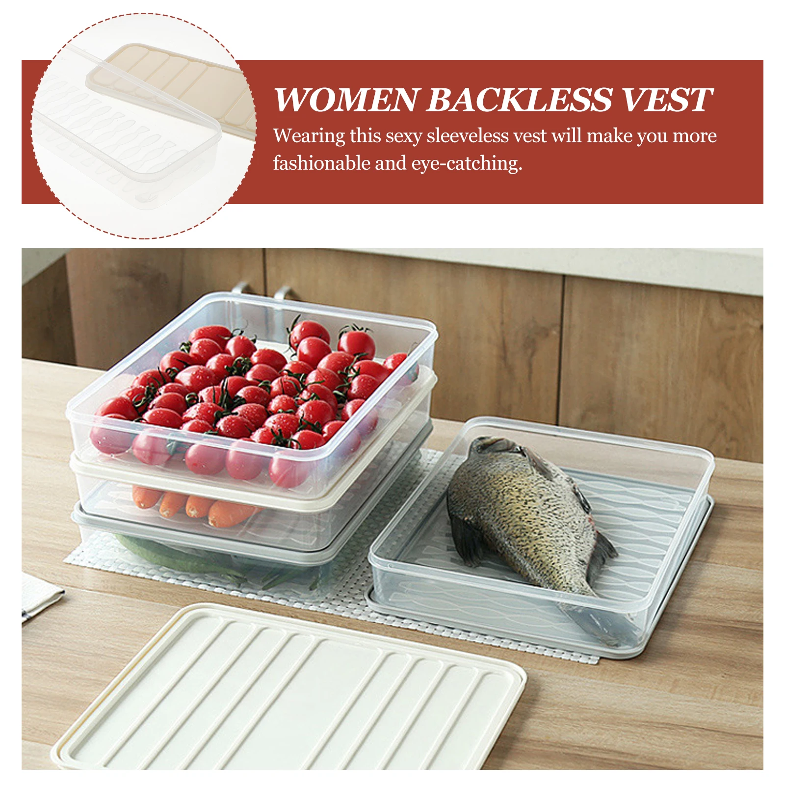 

2pcs Food Containers Refrigerator Organizer Plastic Boxes Transparent Fridge Storage Box Food Container Freezer Storage