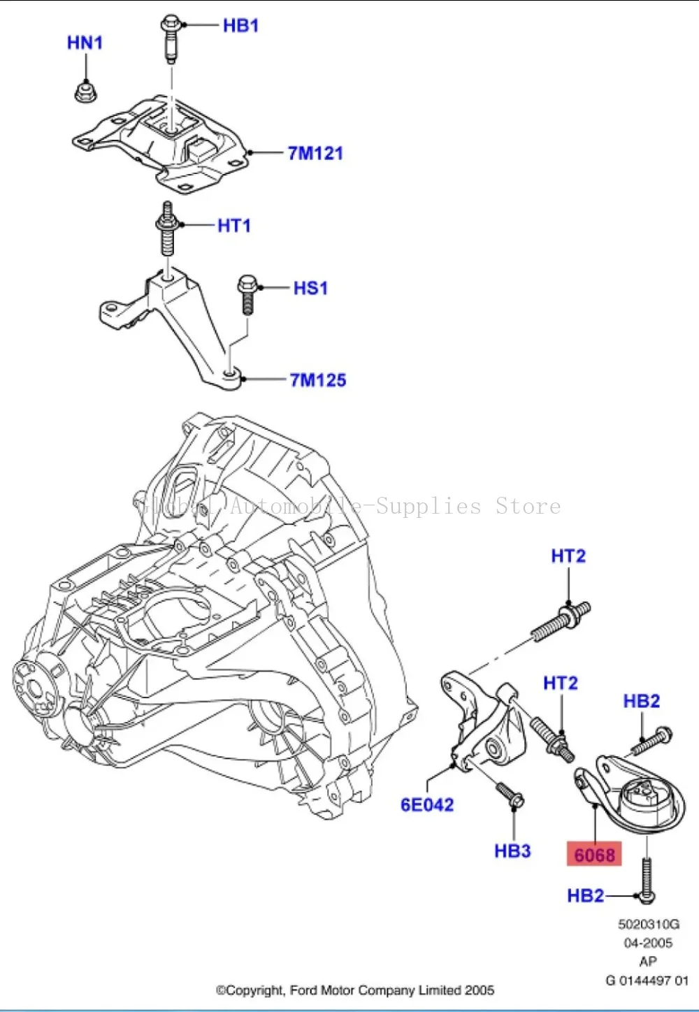 Engine Mount 3M516P082AD 4M516P082GA 1355357 1404996 for Ford Focus Volvo Mazda Gearbox Support Bracket Motor Mounting