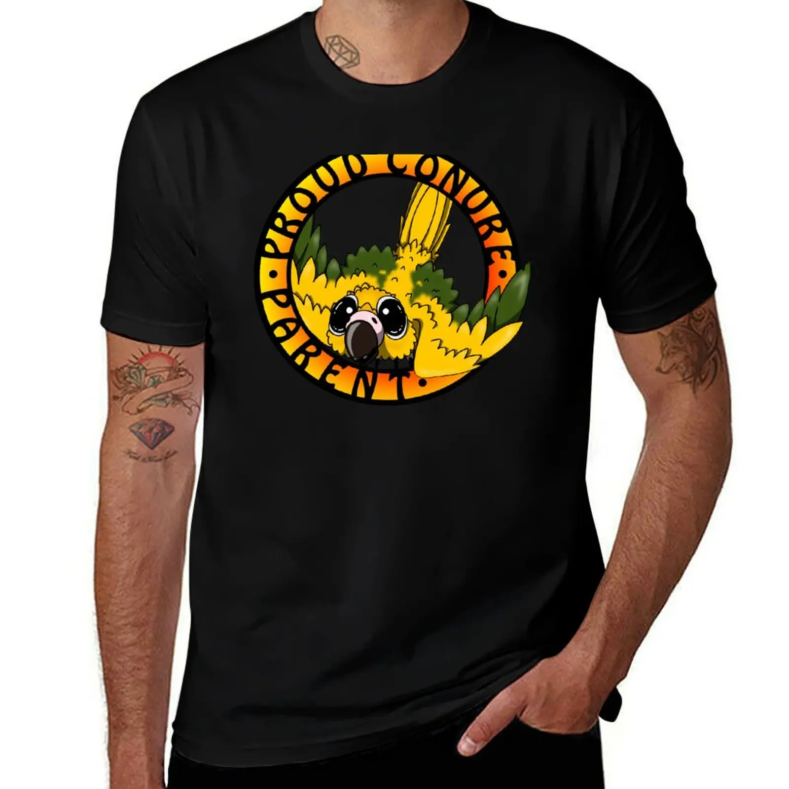 Proud Golden Conure Parent T-Shirt man t shirts for men T-Shirt