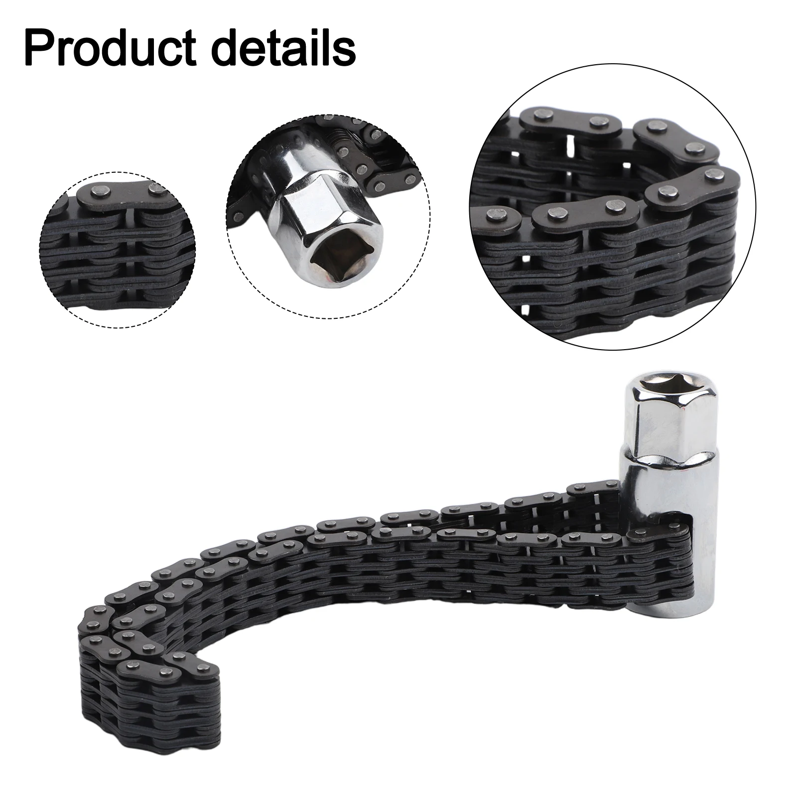 Oversized Chain Links Provide Enhanced Grip on Tough Filters Essential Engine Oil Filter Removal Tool for Mechanics