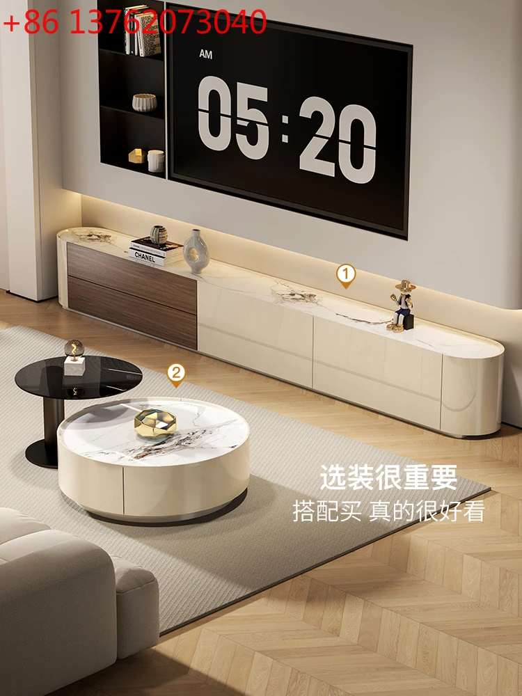 

Ультраузкий шкаф под телевизор от пола до потолка, комбинация журнального столика, интеграция хранения вещей в гостиной и шкафчика