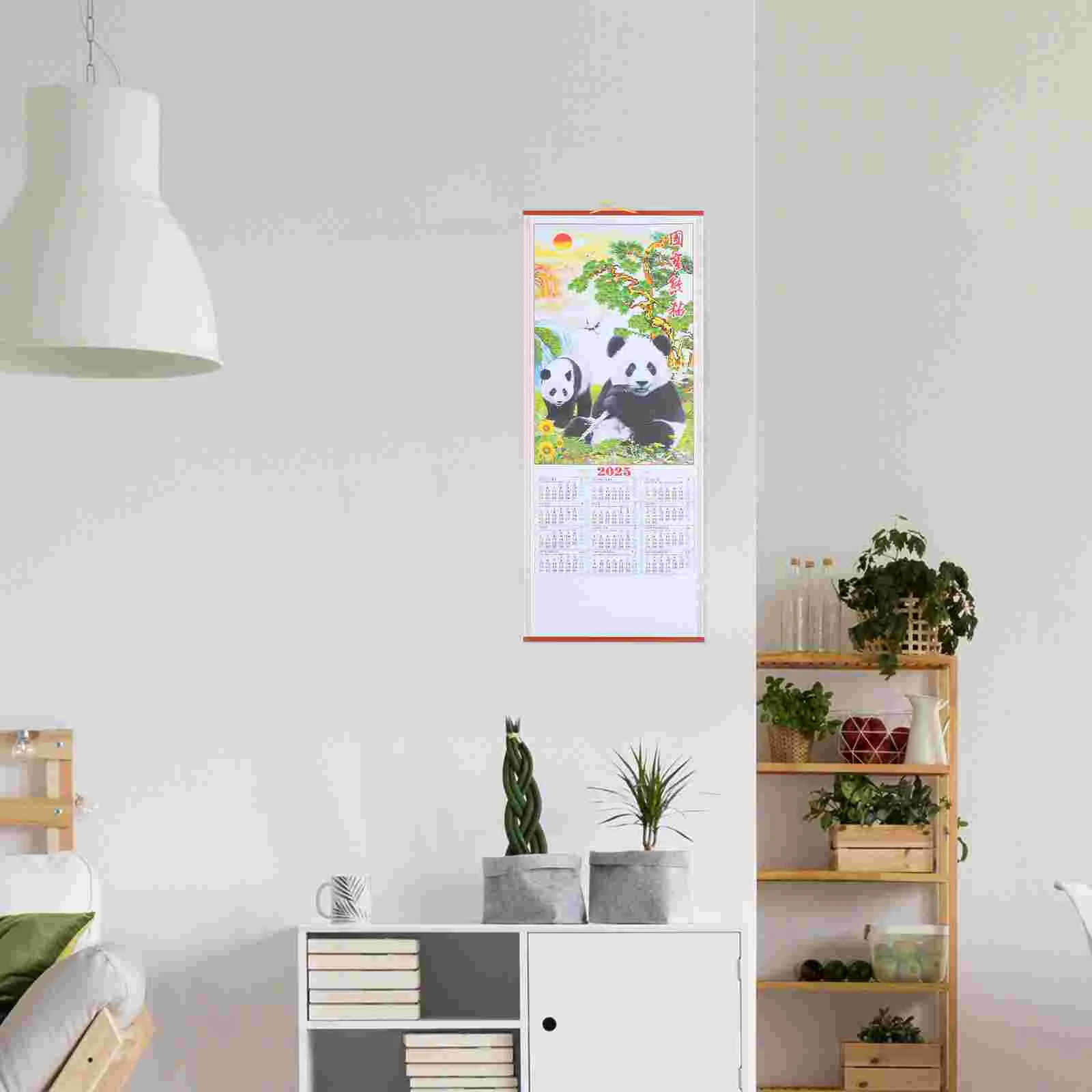 2025 Hanging Calendar Traditional Chinese Year of The Snake Scroll Wall Small Household Monthly