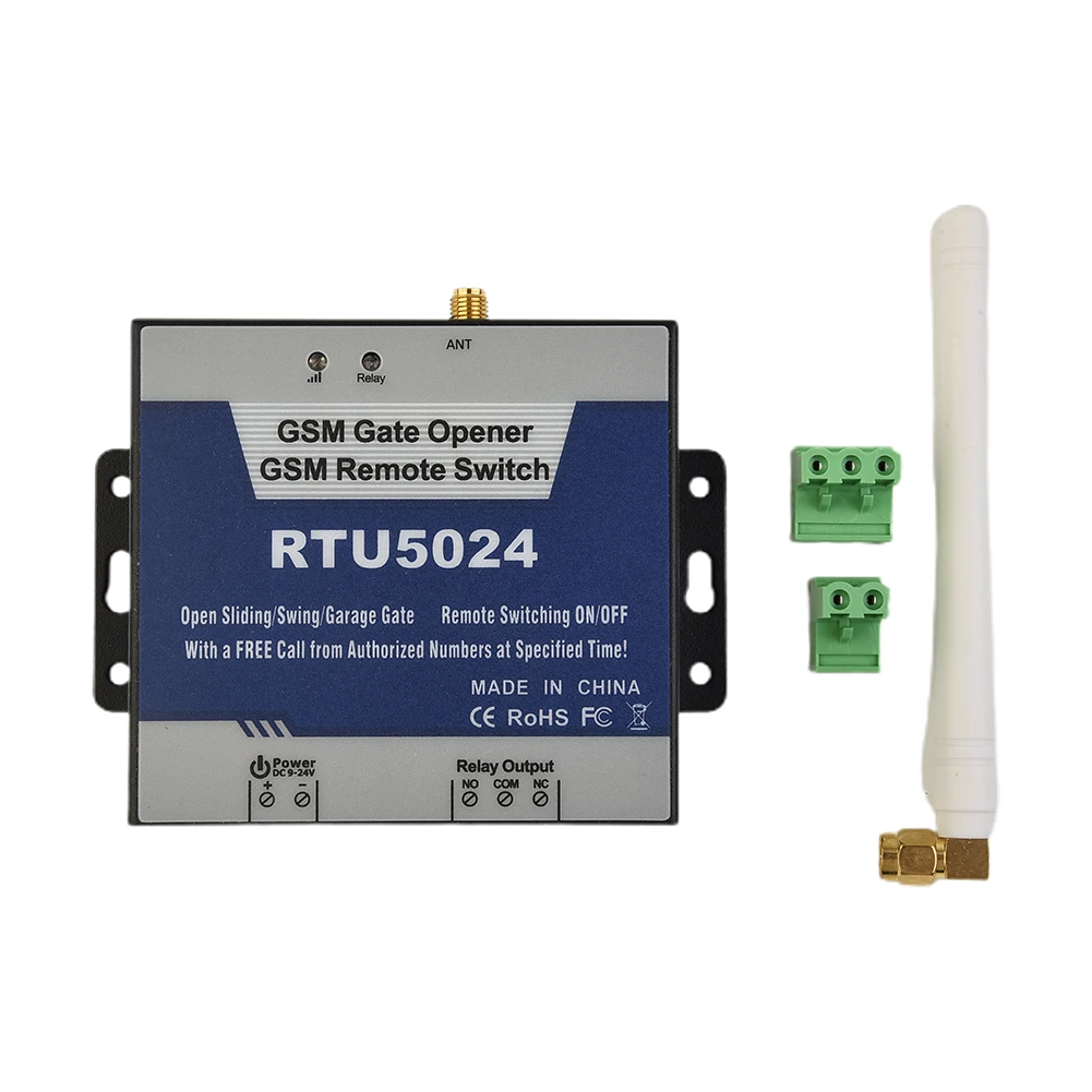 Turn ON/OFF Your System Remotely with RTU5024 GSM Gate Opener, Quad band Frequency, Programmable Relay Close/Open Time