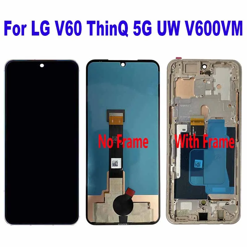 For LG V60 ThinQ 5G UW V600VM V600TM V600QM5 V605N V600 V600EA A001LG L-51A LCD Display Touch Screen Digitizer Assembly