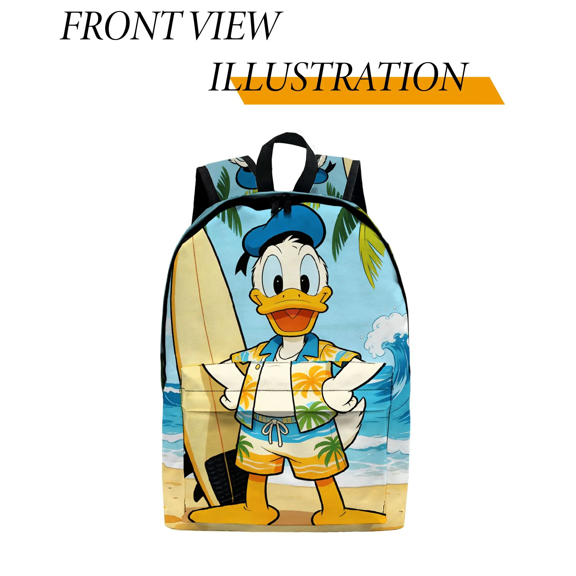 

Рюкзак для серфинга в пляжном стиле DisneyDonald Duck, 1 шт., модный и простой, унисекс, большой вместимости, высококачественный подарок