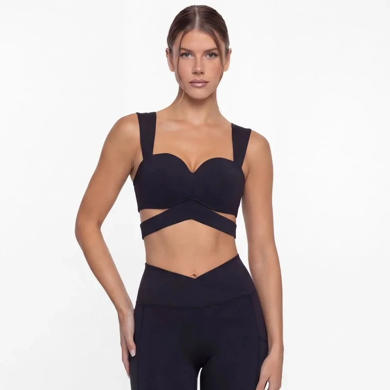 FUBEIKE Women's Underwear Leggings Workout Sexy Yoga Clothes Bra With Chest Pad Slim Fit Summer Beauty Back Top Female Clothing