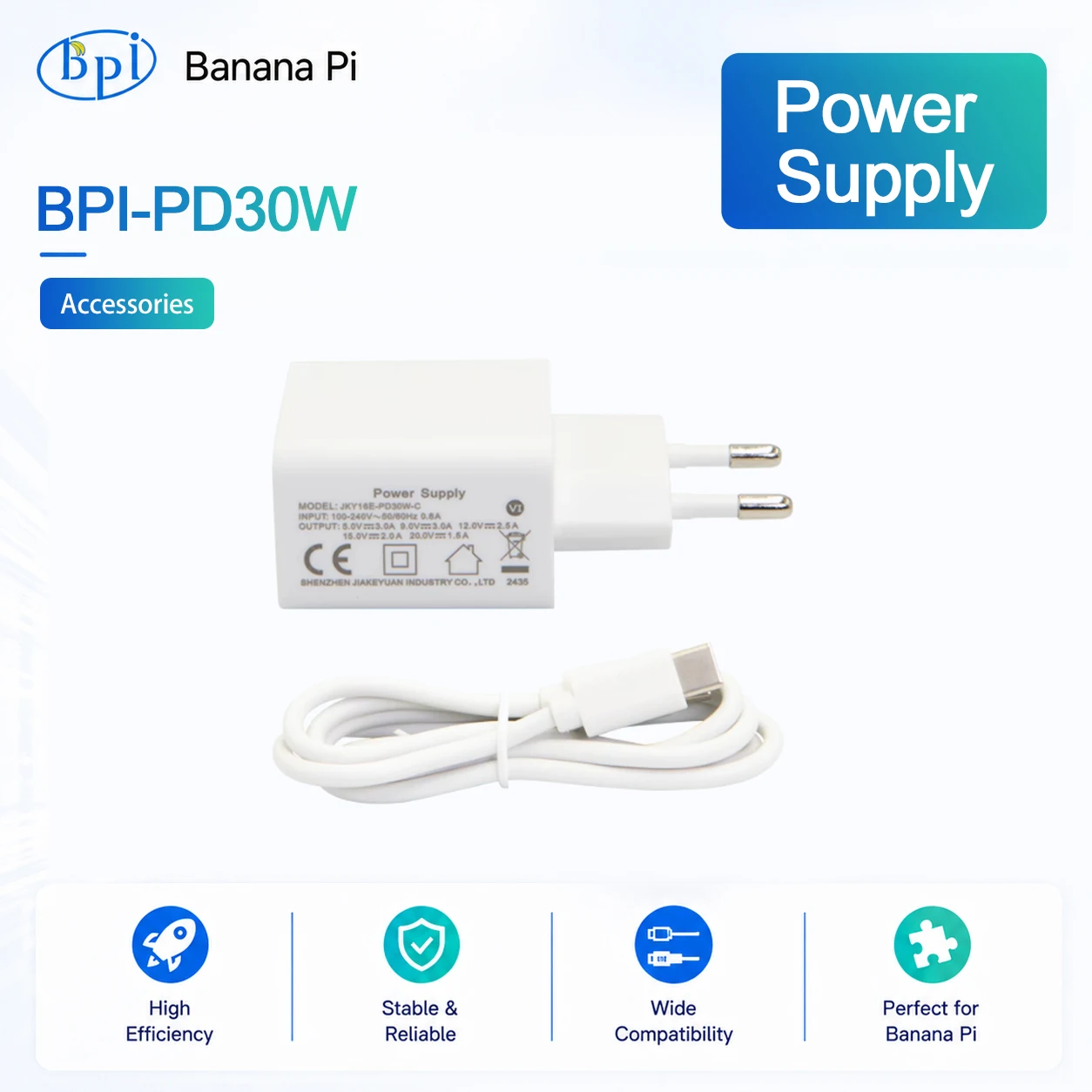 Banana Pi PD30W Power supply for OpenWrt One and Wifi7 modules