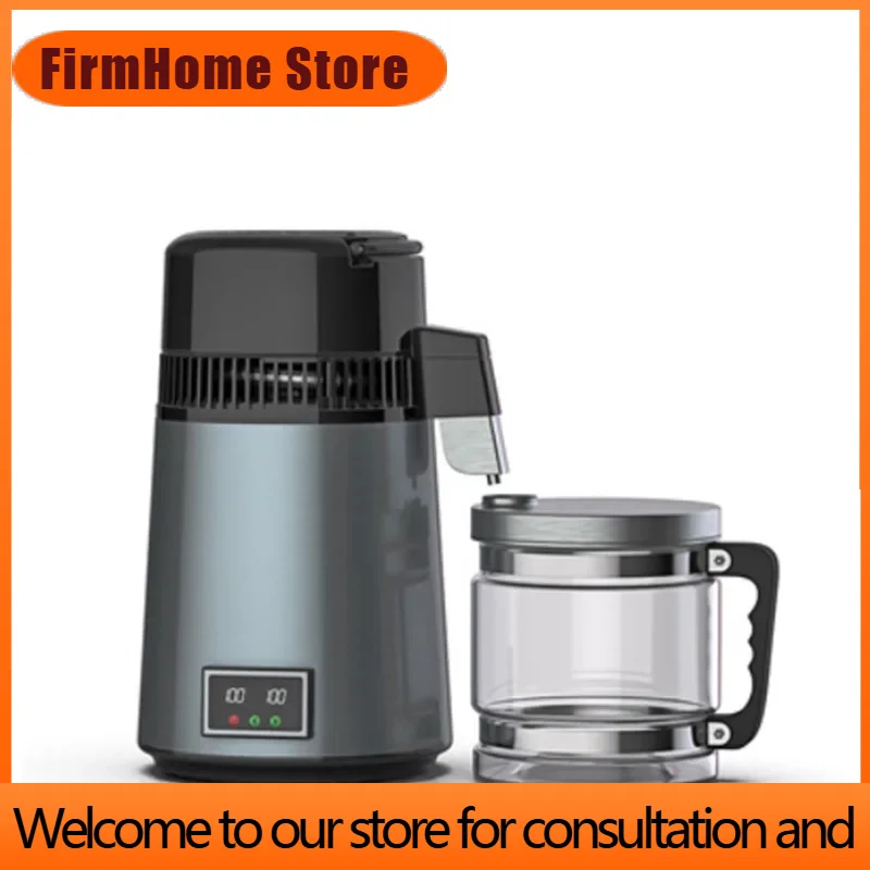 FirmHome Store750W 4L Water Distiller Household Distilled Pure Water Machine Distillation Purifier Filter Stainless Steel Water