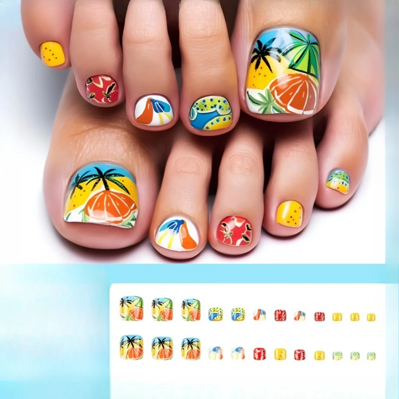 

Spice Girl Summer Beach Coconut Nail Patch Simple Shell Foot Nail Patch