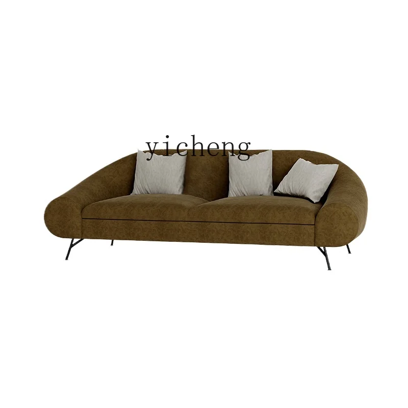 Tqh Creative Living Room Sofa 2024 New Soft Bag Minimalist Small Apartment Three-Seat Business Sofa