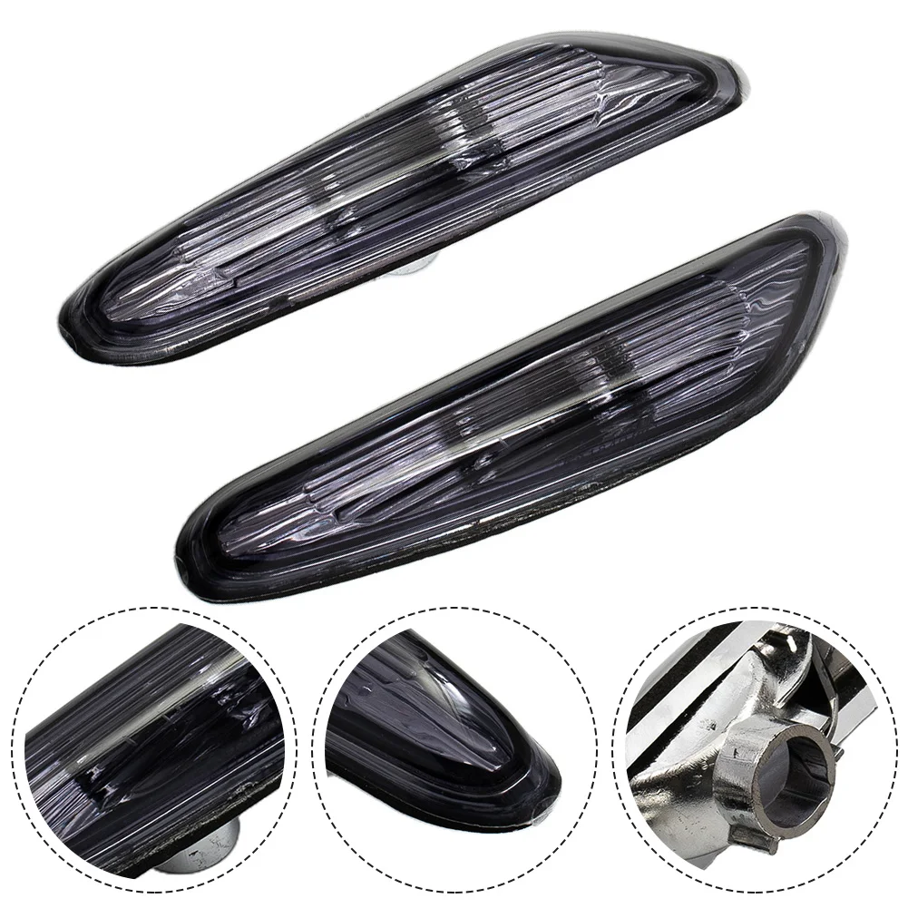 1 Pair Of Gray/White Side Marker Light Turn Indicator Lamp For For For For For BMW E46 E60 E61 E83 Car Turn Signals