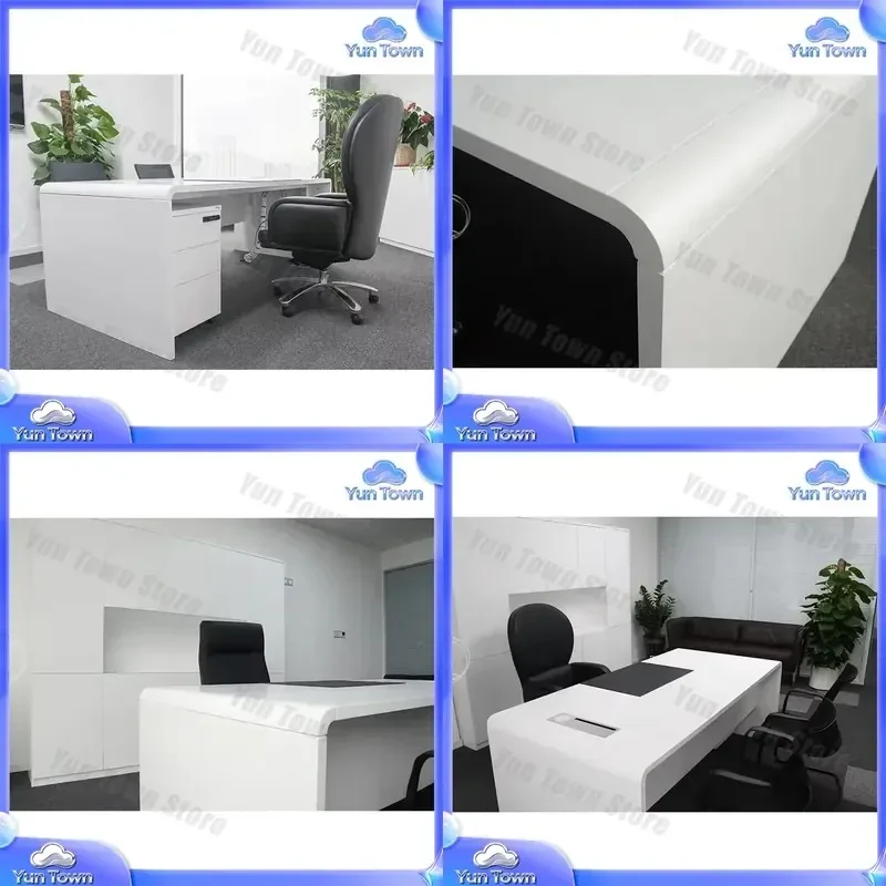 2026 Simple Design Solid Wood Writing Executive Office Desk for Manager Boss Commercial Negotiation Table for Home Office