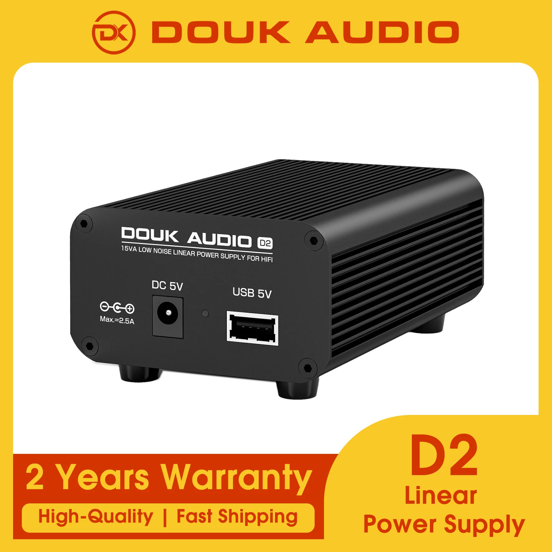 Image of Douk Audio D2 15W HiFi Lineares Netzteil Geräuscharmes Geregeltes Netzgerät DC-Ausgang + USB 5V-Anschluss für DAC-Vorverstärker Audio-Equipment