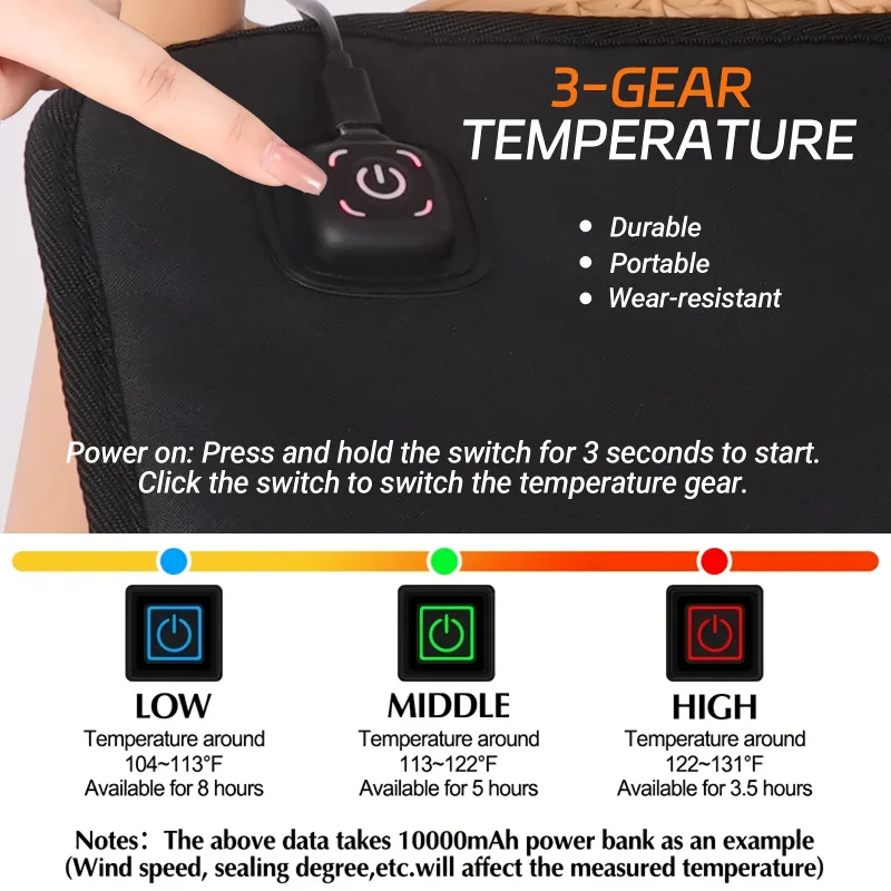 Portable Folding Heating Pad，Suitable for sports events、Outdoor Activities、Hiking、Office、Fishing