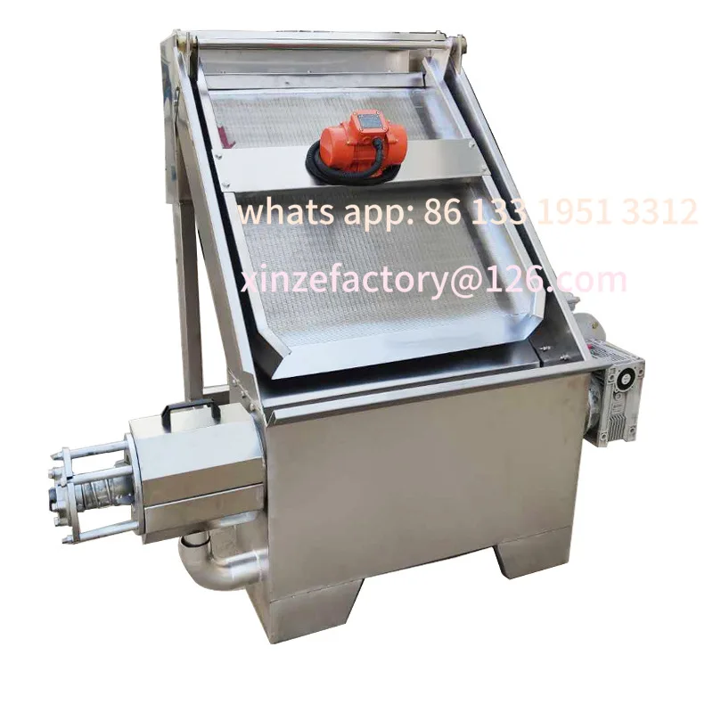 

Oblique screen type solid-liquid dry and wet separator Oblique screen separator Duck manure cow manure pig manure dewatering mac