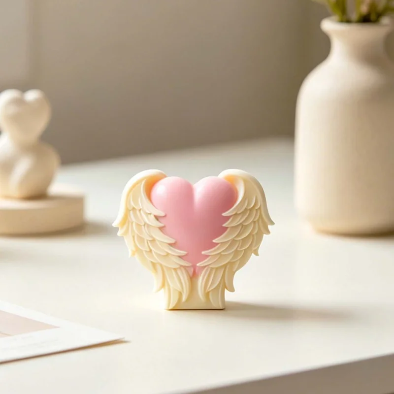 3D Love Wings Silicone Candle Mold DIY Desktop Plaster Ornament Making Resin Molds Handmade Soap Aromatherapy Casting Supplies