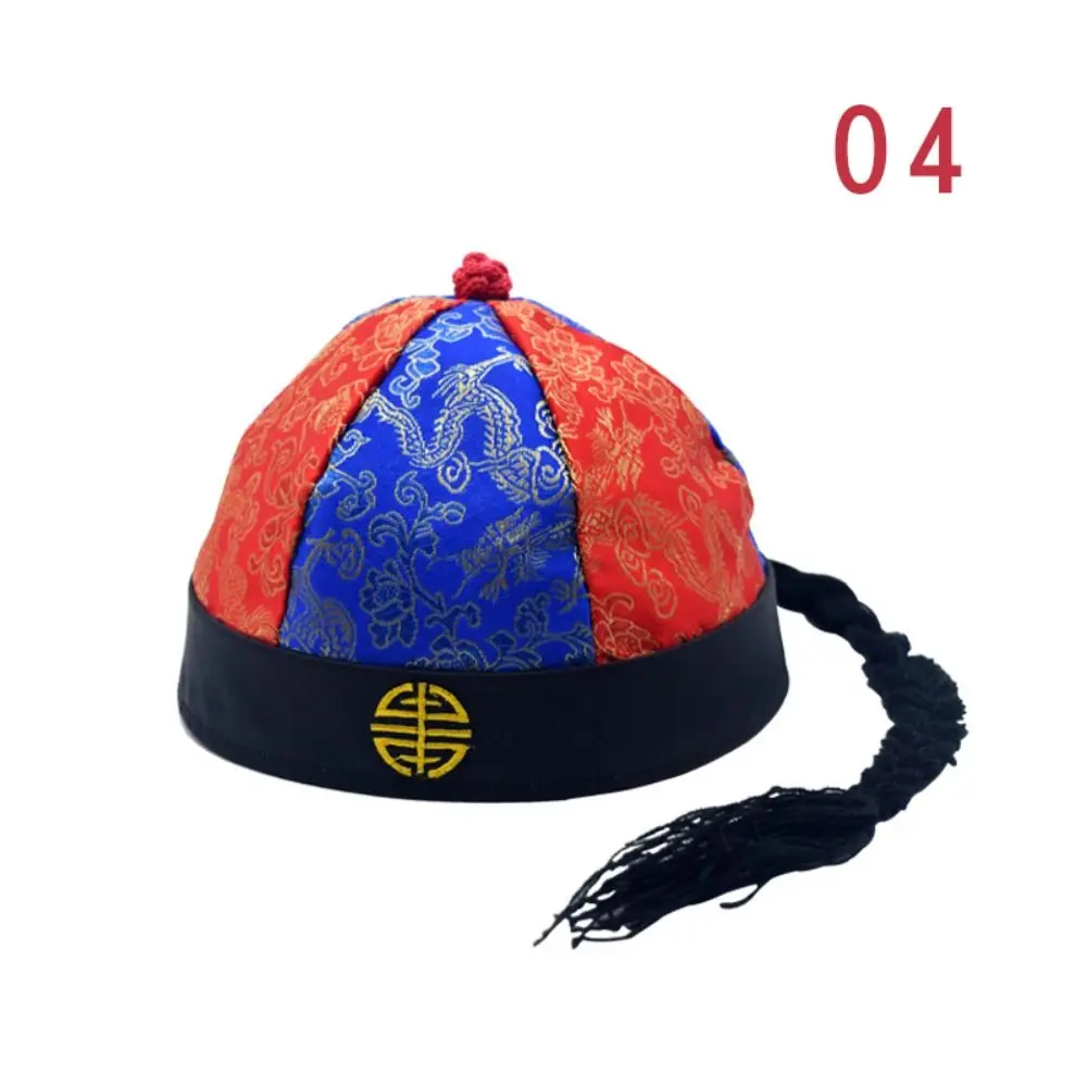 Chapeau Traditionnel de la ociastie des Prairies Chinoises, Déguisement Vintage de l'Opéra de Pékin, Casquette de ixpour Enfant, Chapeau de la ociastie Qing pour Homme