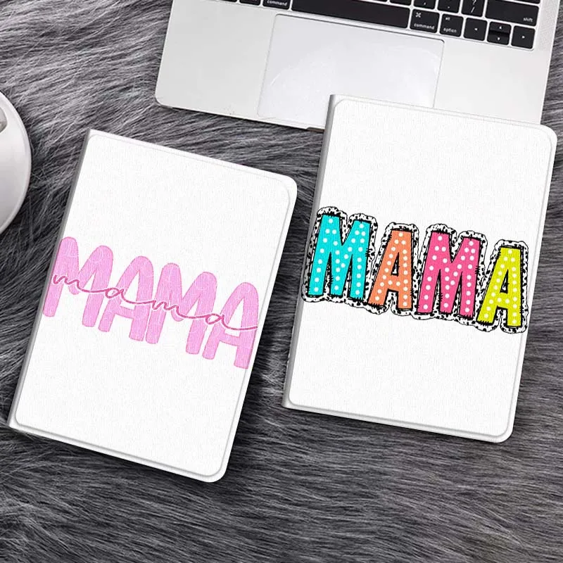 

Cartoon Pink Mama Word Tablet Case For Samsung Tab Galaxy S6 S11 A A7 A8 A9 A11 10.1 10.4 10.5 Plus Lite Gift