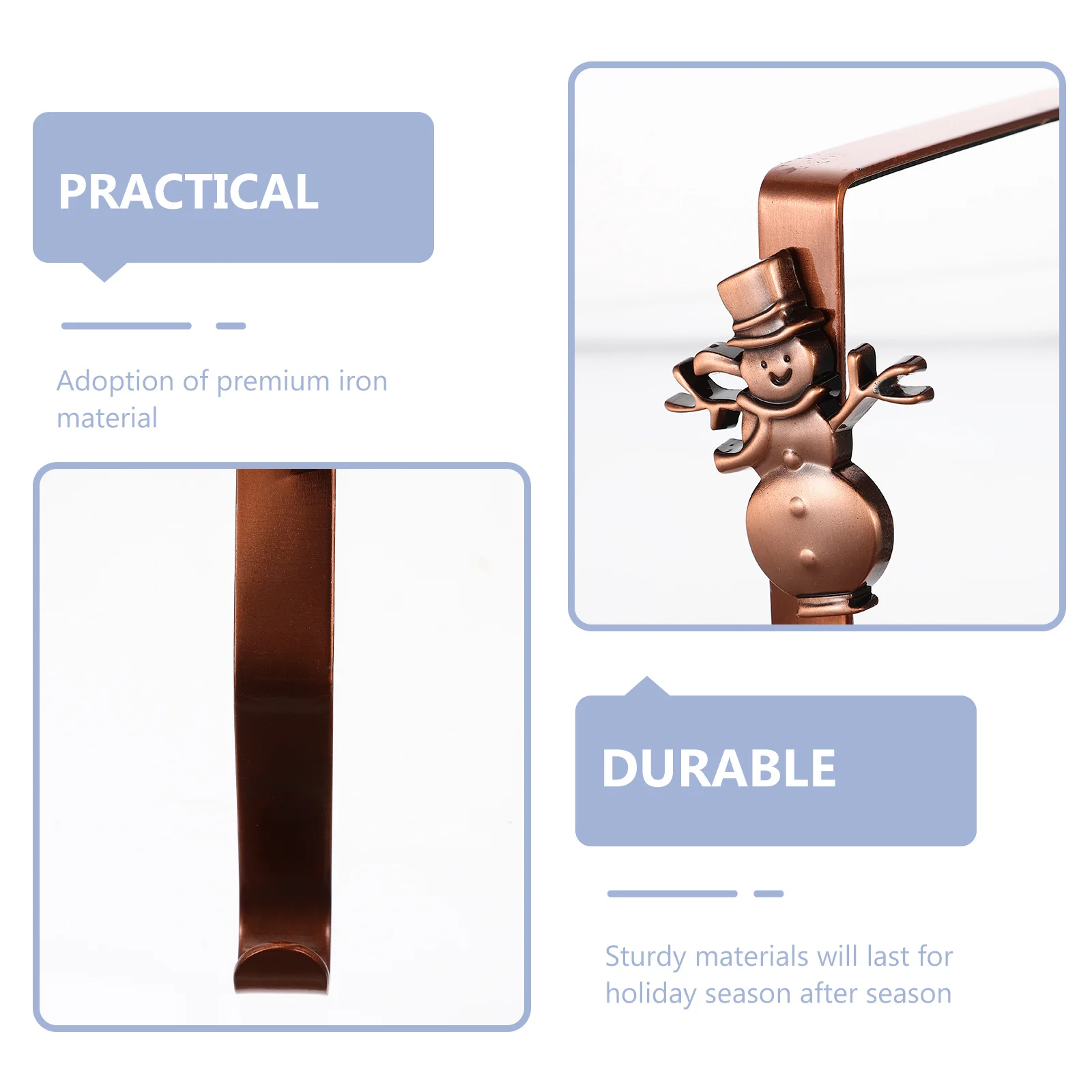 

4Pcs Iron Christmas Stockings Holder Fireplace Hooks Sturdy Stocking Hangers Xmas Mantel Hook Christmas Decoration