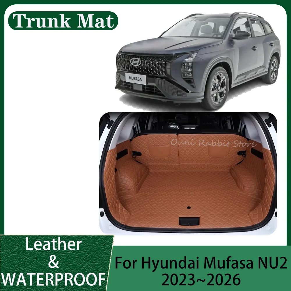For Hyundai Mufasa NU2 2023~2026 2024 2025 Car Leather Trunk Mat Scratch Prevention Boot Cover Tray Pad Interior Accessories