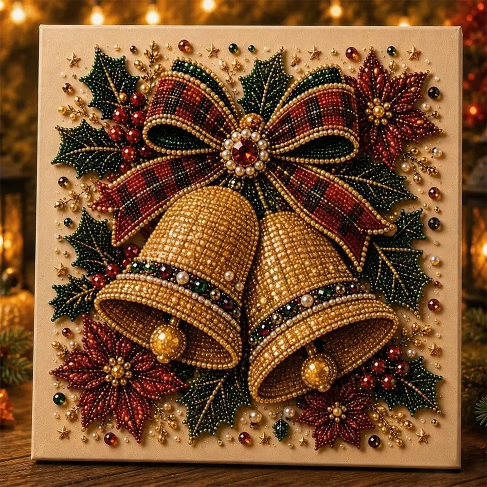 DIY Weihnachts-Perlenkunst-Set 20x20cm Diamantmalerei Weihnachts-Perlenkunst-Set Weihnachtsmann Elch Auto DIY Dekorationsmalerei 2026 – Detail 15