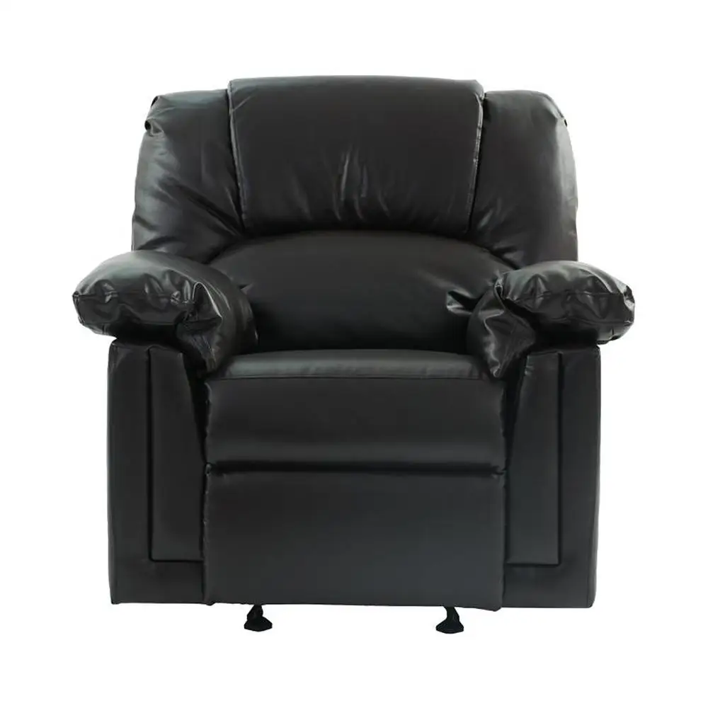 كرسي كرسي الحركة، أريكة شراعية من الجلد الأسود المستعبدين، أثاث غرفة المعيشة المعاصر، حشوة إضافية مريحة #2