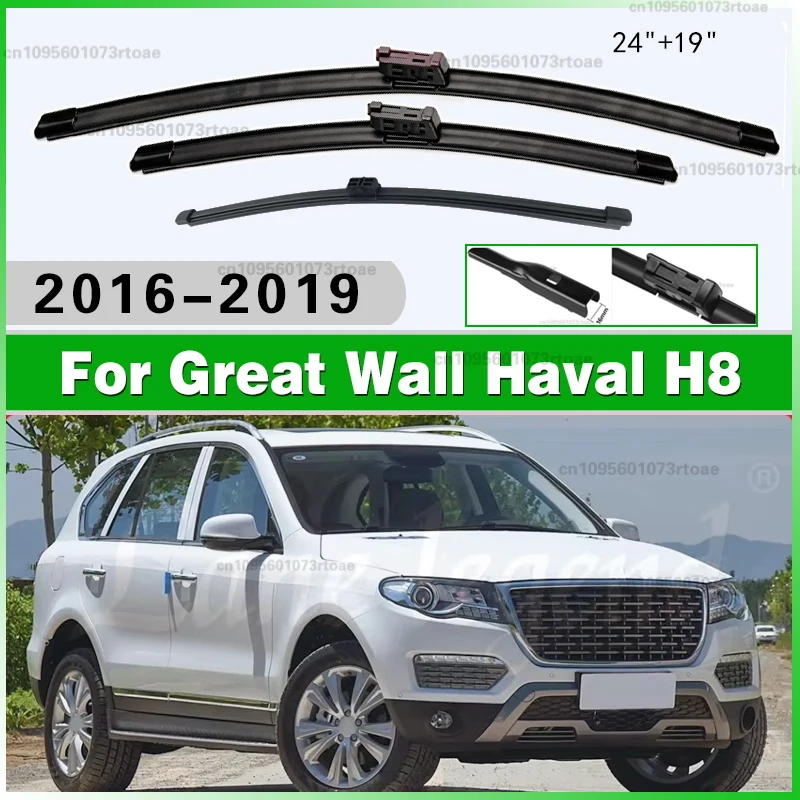 Wischerblätter, Bürsten, weicher Gummi, Windschutzscheibe, Autozubehör für Great Wall Haval H8 2016 2017 2018 2019 vorne hinten
