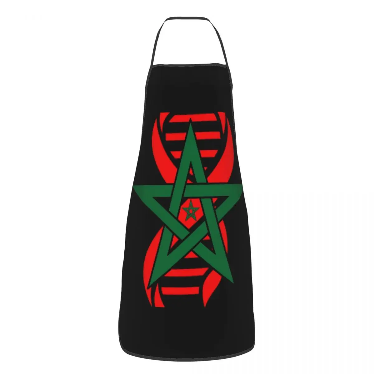 Custom Funny Moroccan Flag Its In My DNA Morocco Bib Aprons Women Men Unisex  Chef Tablier Cuisine for Cooking Baking Painting