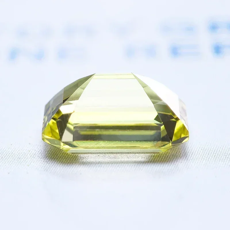 اللون الأصفر الزمرد قطع مختبر نمت الياقوت الأحجار الكريمة لسحر DIY حلقة قلادة أقراط المواد