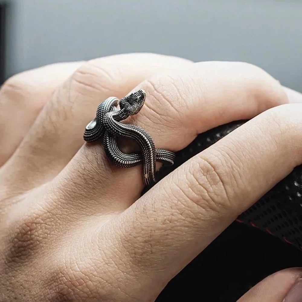 Vintage Punk Style Dragon Scorpion Cigarette Holder Ring for Men, Personality Men's Finger Ring, Party Ring image 5