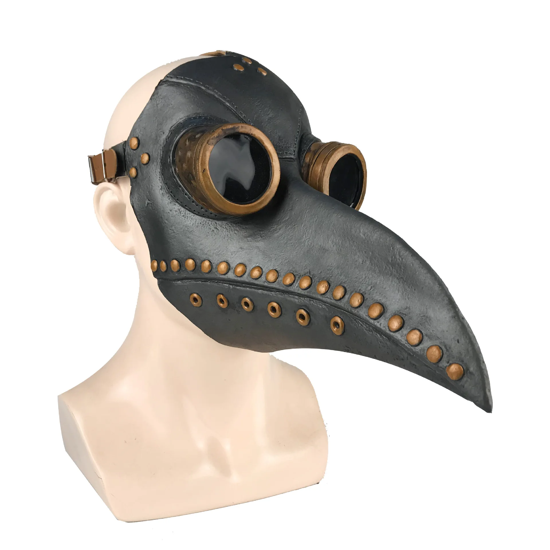 Halloween retro bird beak mask escape room prop bird beak headgear latex realistic prank mask