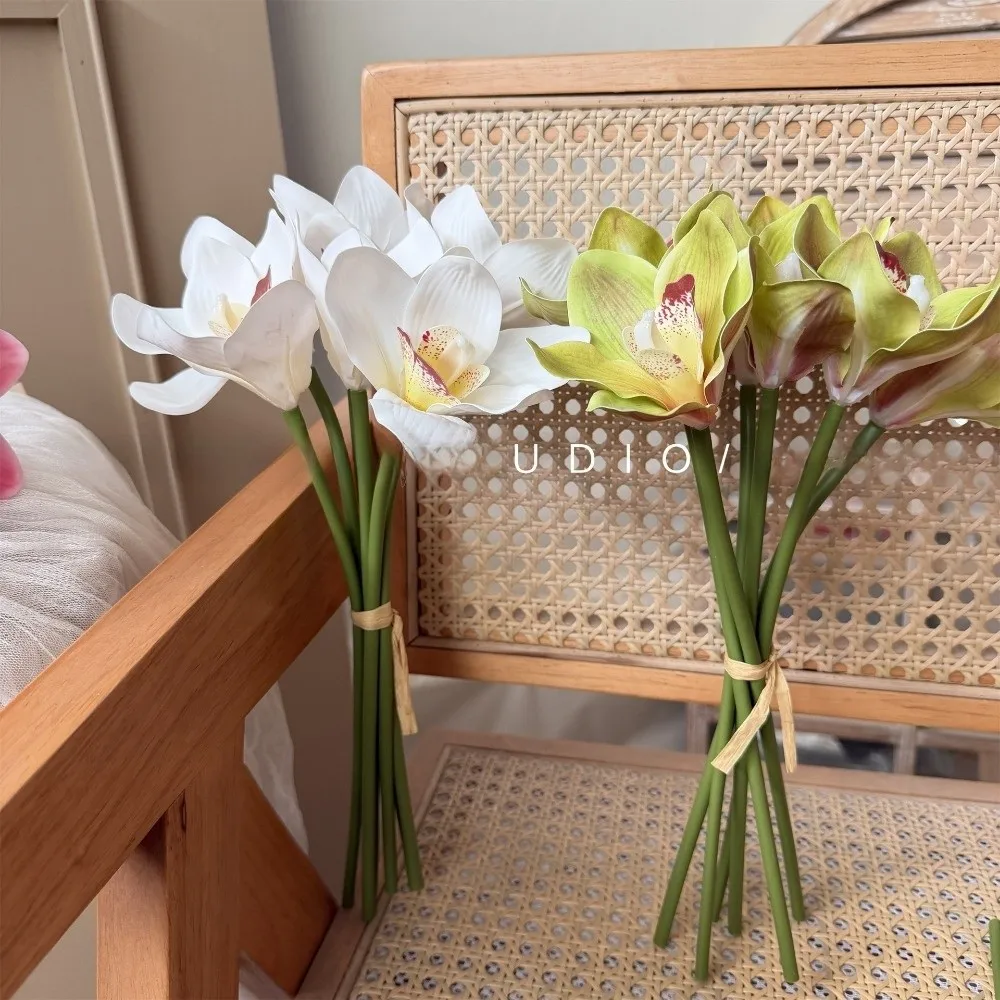 Künstliche Cymbidium-Blumen mit Echtem Touch, Magnolien, Dekorative Kunstpflanzen, Lange Zweige, Seiden-Kunstblumen – Detail 15