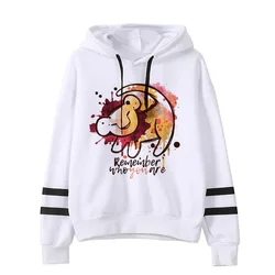 Disney-Sweat à capuche drôle Hakuna MatMiHoodie pour femme, vêtements Kawaii, The Discuting King, années 90