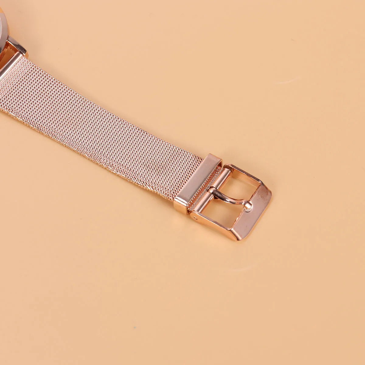 

Часы из розового золота, наручные часы из сплава с сетчатым ремнем, темпераментные модные кварцевые женские часы