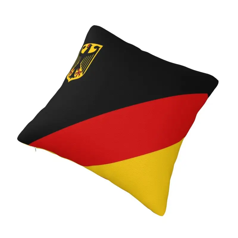 Custom Germany Flag Pillow Case Coat of Arms of Germany Cushion Cover Decoration Salon Square Pillowcase