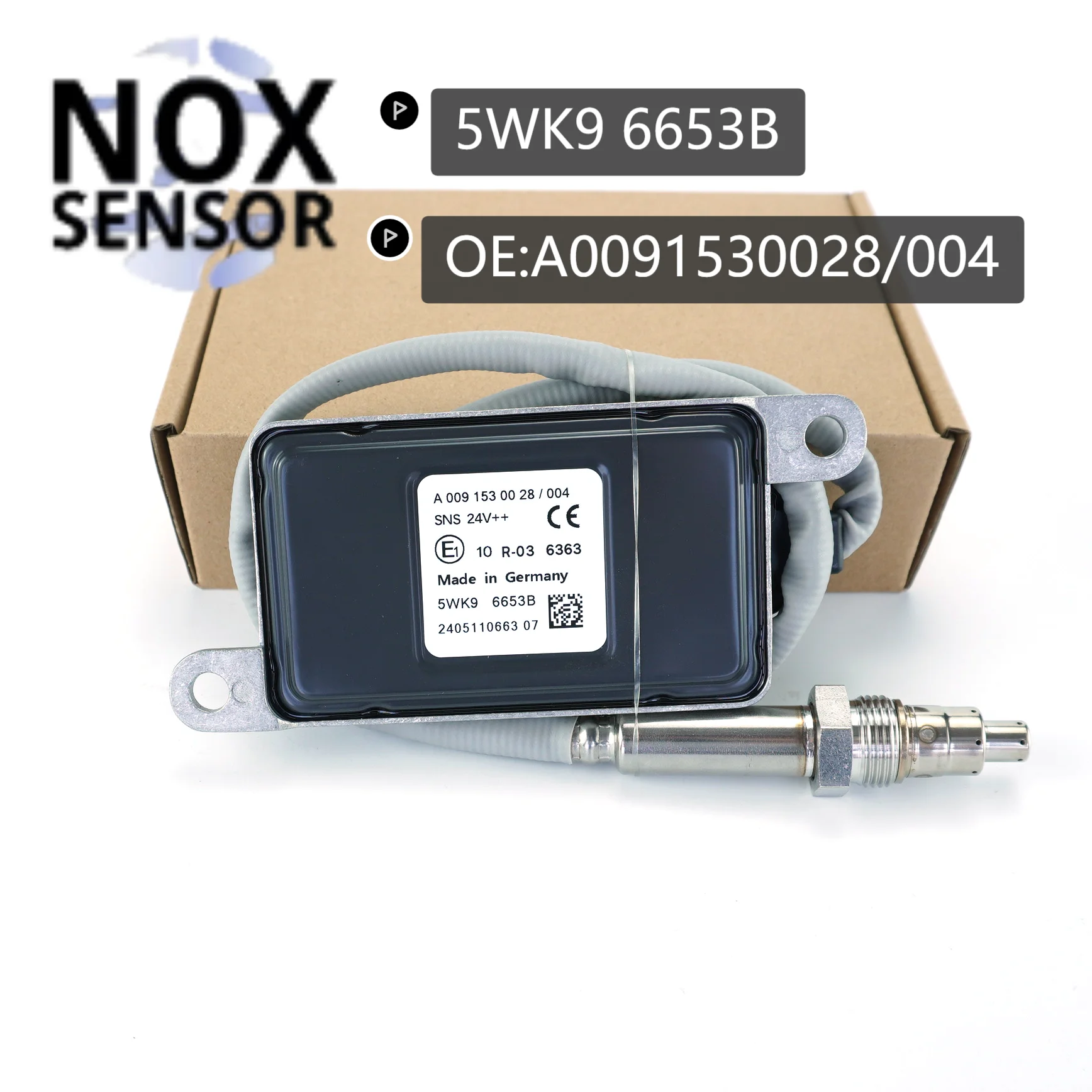 

A0091530028 5WK96653B New NOX Sensor fit For Mercedes-Benz Actros MP4 EURO6 Truck 24V