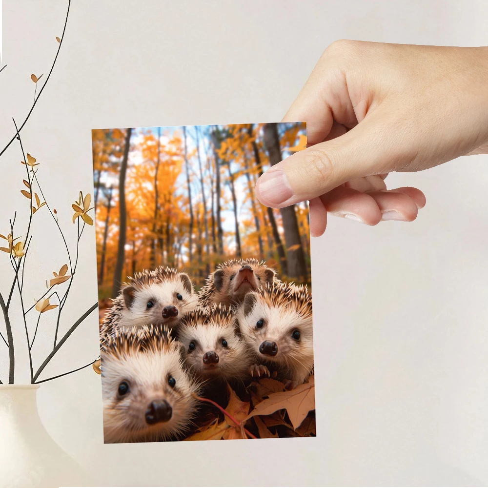 32 Stück Tier-Selfie-Postkarten, Neujahrsgeschenk, Weihnachtsgeschenke, Wohnzimmerdekoration, Schlafzimmerdekoration, dicker Karton, hohe Auflösung