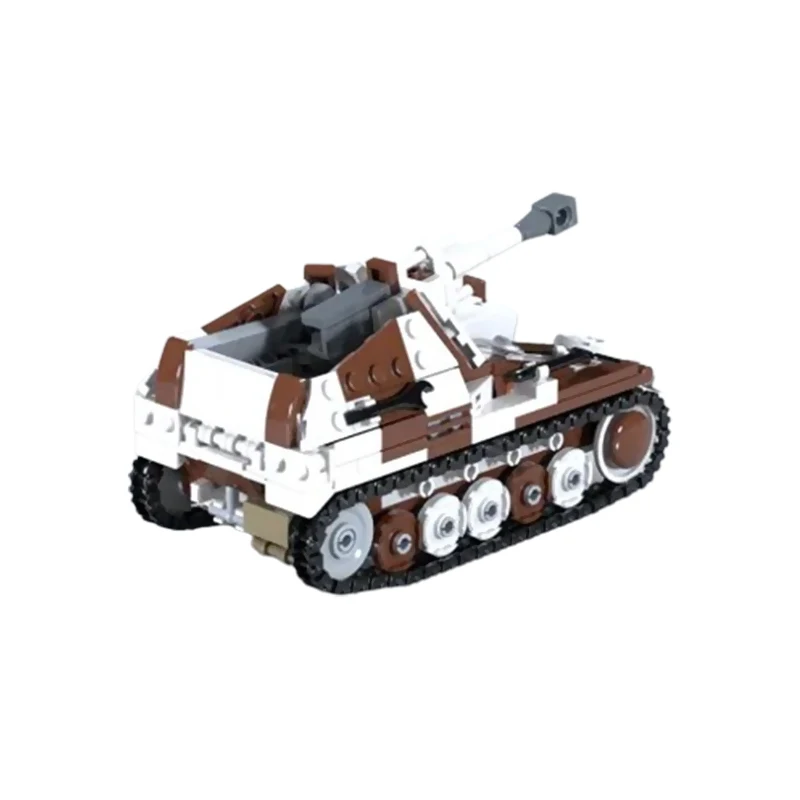 qwert Self-Propelled Artillery Model MOC Building Bricks War Equipment Modular Technology Gifts Holiday Assemble Children Toys