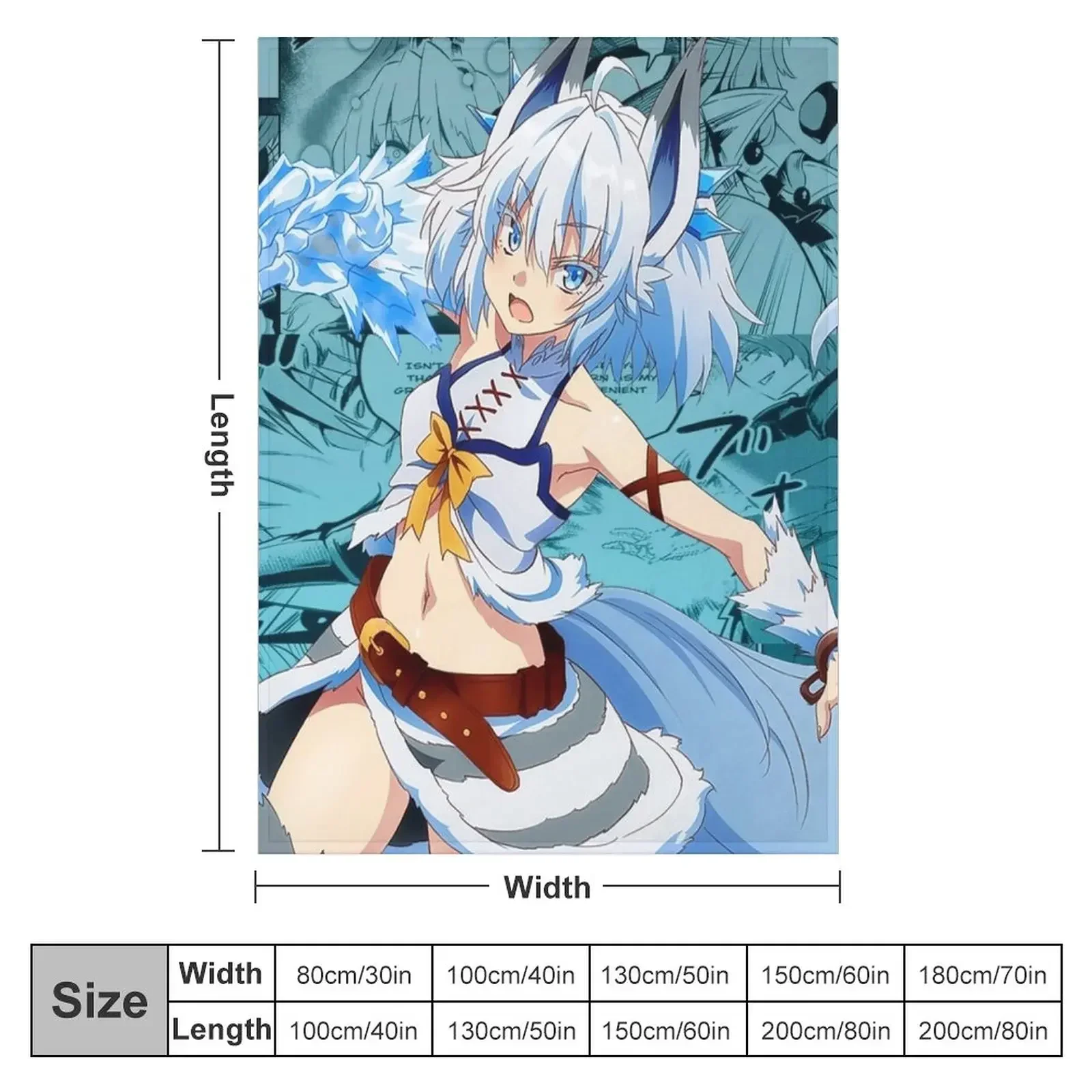 Setsuna Redo Of Healer Throw Blanket Multi-Purpose cosplay anime wednesday Blankets