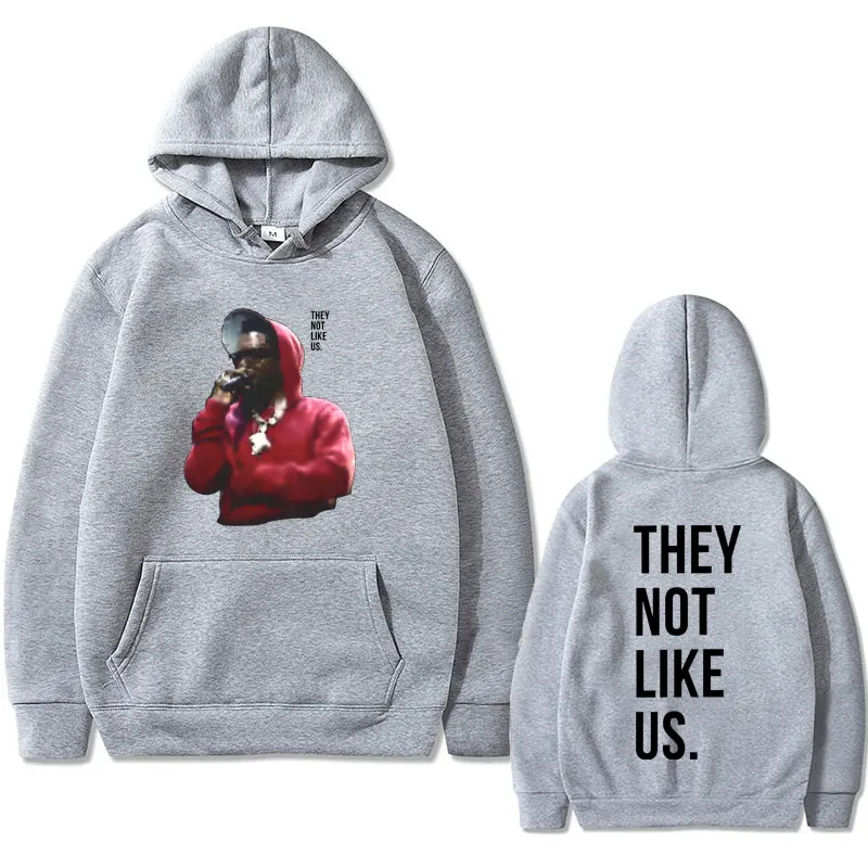 Rapper Kendrick Lamar They Not Like Us Music Album Graphic Hoodie Male Vintage Oversized Pullover Men Hip Hop Fashion Streetwear