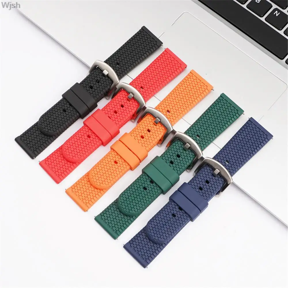 Silicone Strap 20mm 22mm 24mm Sport Rubber Wrist Band Bracelet for Samsung Galaxy Watch 3 42/46mm Active 2 S3 Huawei GT 2/2e/Pro