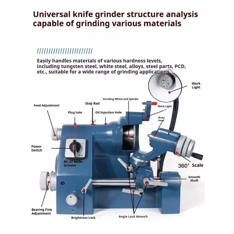 New High Precision Universal Tool Sharpener BC-2T Milling Cutter Carving Cutter Lathe Tool Drill Bit