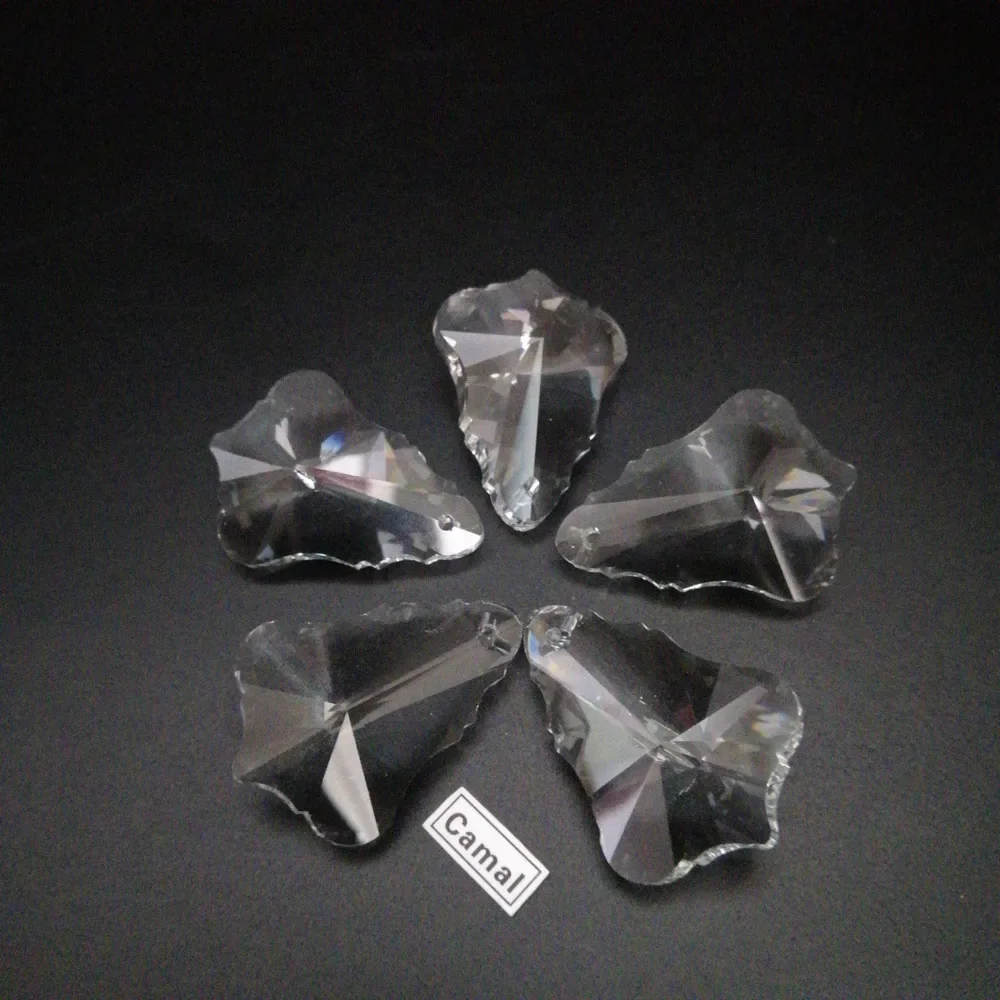 Camal 5pcs/lot 38mm Clear Crystal Prisms Pendants | Xmas Tree SunCatcher Lamp Chandelier Hanging Ornament for Wedding Home Decor