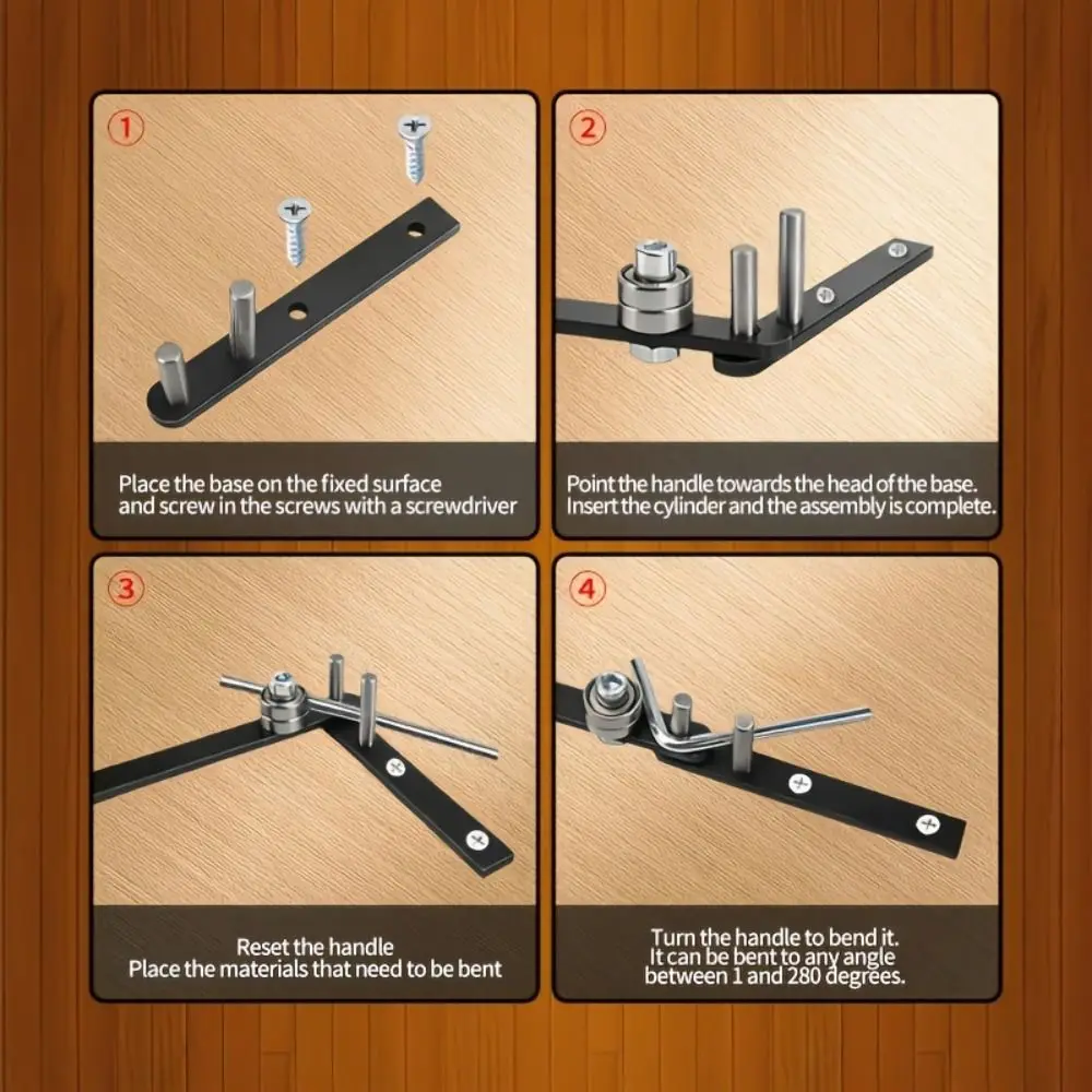 

Multi Angle Bending Manual Steel Bar Bending Tool 1-10 mm Capacity Heavy-duty Metal Steel Bar Bending Tool Small Scale